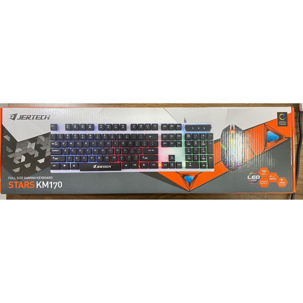 Jertech Stars KM170 Full Size RGB Gaming Keyboard and Mouse Combo ...