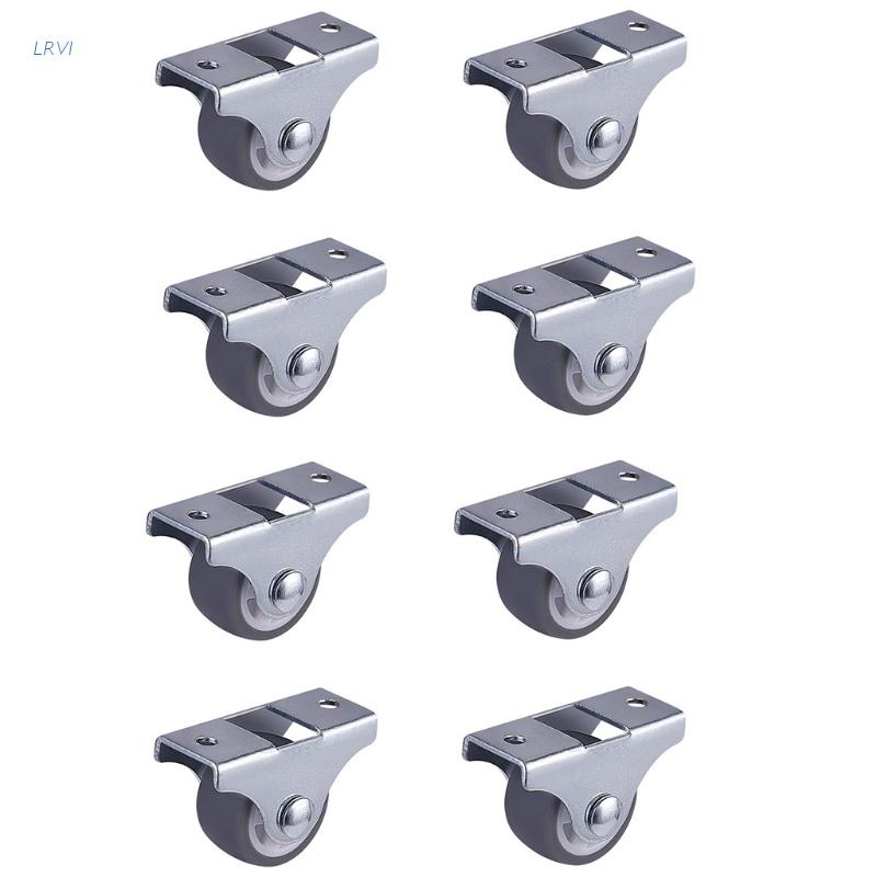 LRVI 8 Pcs TPE Rubber Chair Rollers Heavy Duty Office Chair Caster