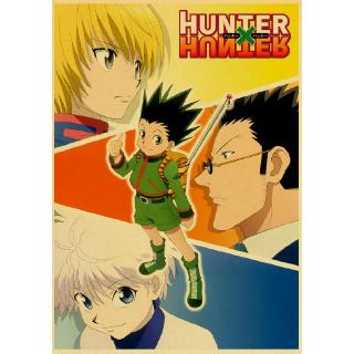 SHIYAO Hunter X Hunter Poster Popular Classic Japanese Anime Home Decor  Retro Poster Prints Silk Wall Art Home Room Decor(S) 