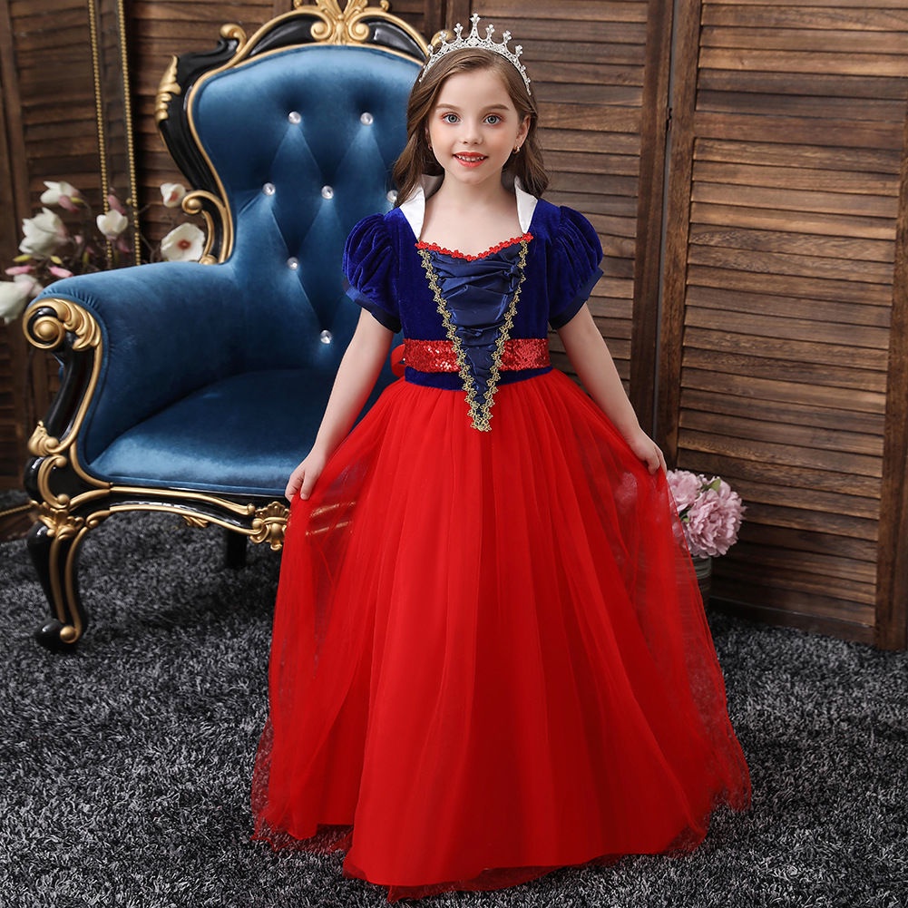 Snow White RolePlay Party Gown Girl Primary School Student Performance