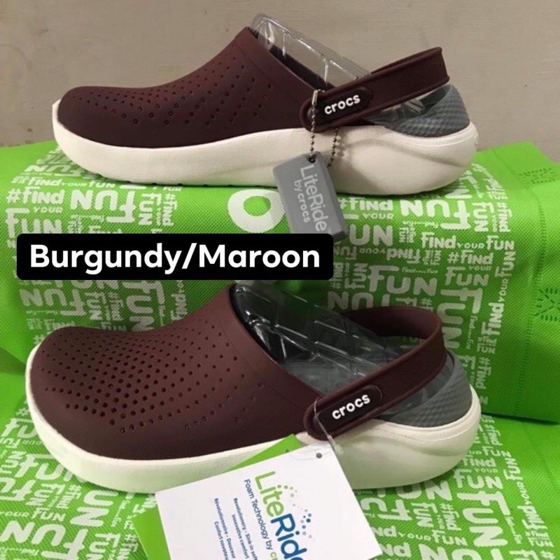 Crocs literide best sale clog burgundy