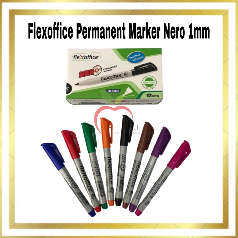 Flexoffice Permanent Marker Nero 1mm | Shopee Philippines