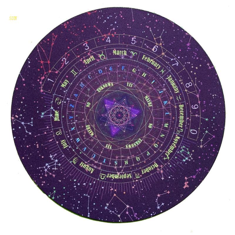 SUN Round Pendulum Divination Rubber Pad Tarots Card Pad Runes Altar ...