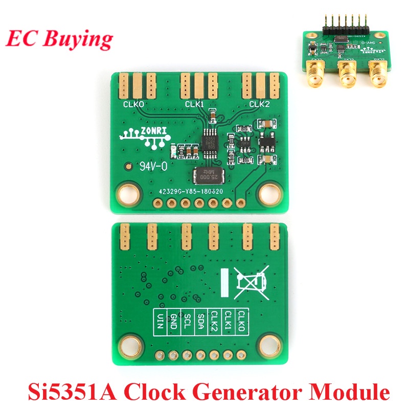 Si5351A STM32 Clock Generator Breakout Board Module 3 Channel Si5351