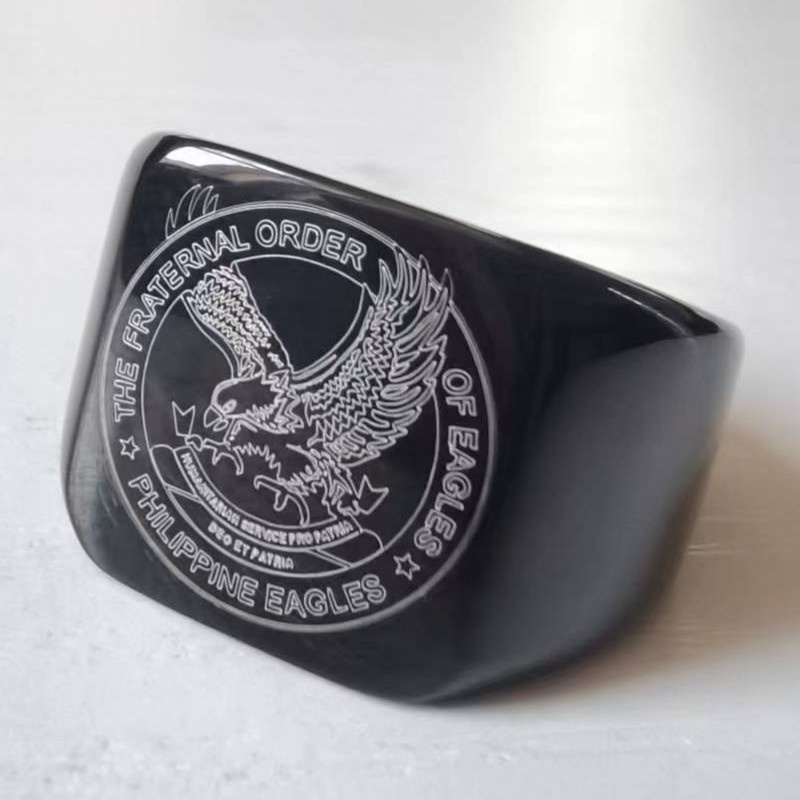 Gift Stainless Steel TFOE Ring High Quality Engraved for Men Size 6-13 ...