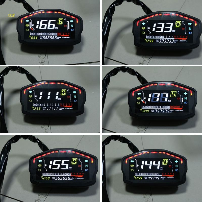 SUN Scooter Handlebar Mount Instrument Motorcycle Digtal Speedometer ...