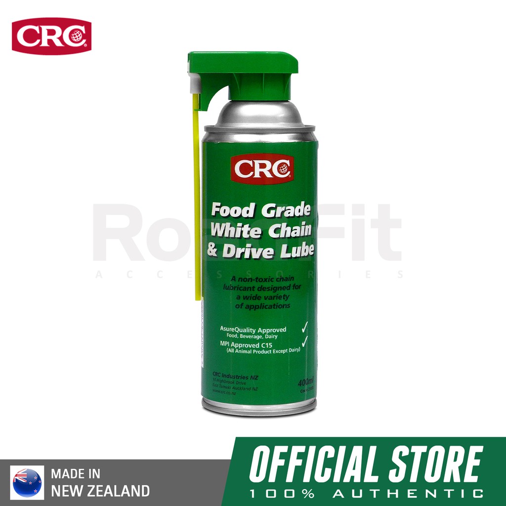 CRC Food Grade PTFE Extreme Pressure White Chain & Drive Lube 400ml ...