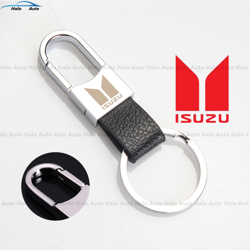 New Car Logo Keychain Leather Strap Keyring for isuzu | Shopee Philippines