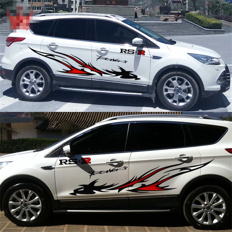 RS animation Flame Dragon totem personality refitting body sticker car ...