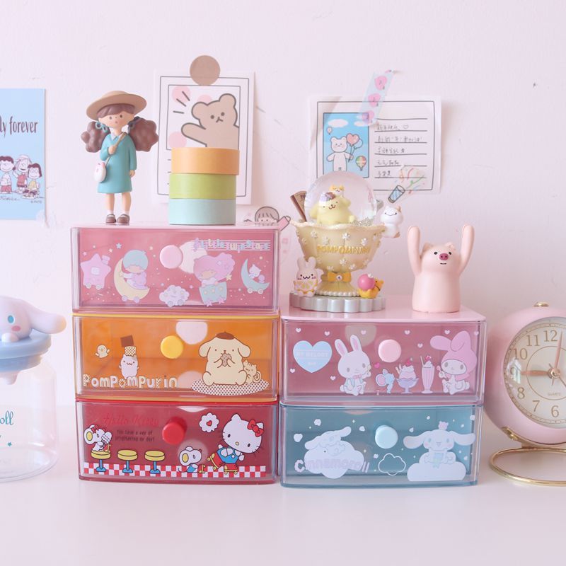 home lifeCute cartoon hello kitty girl desktop drawer cat cartoon ...