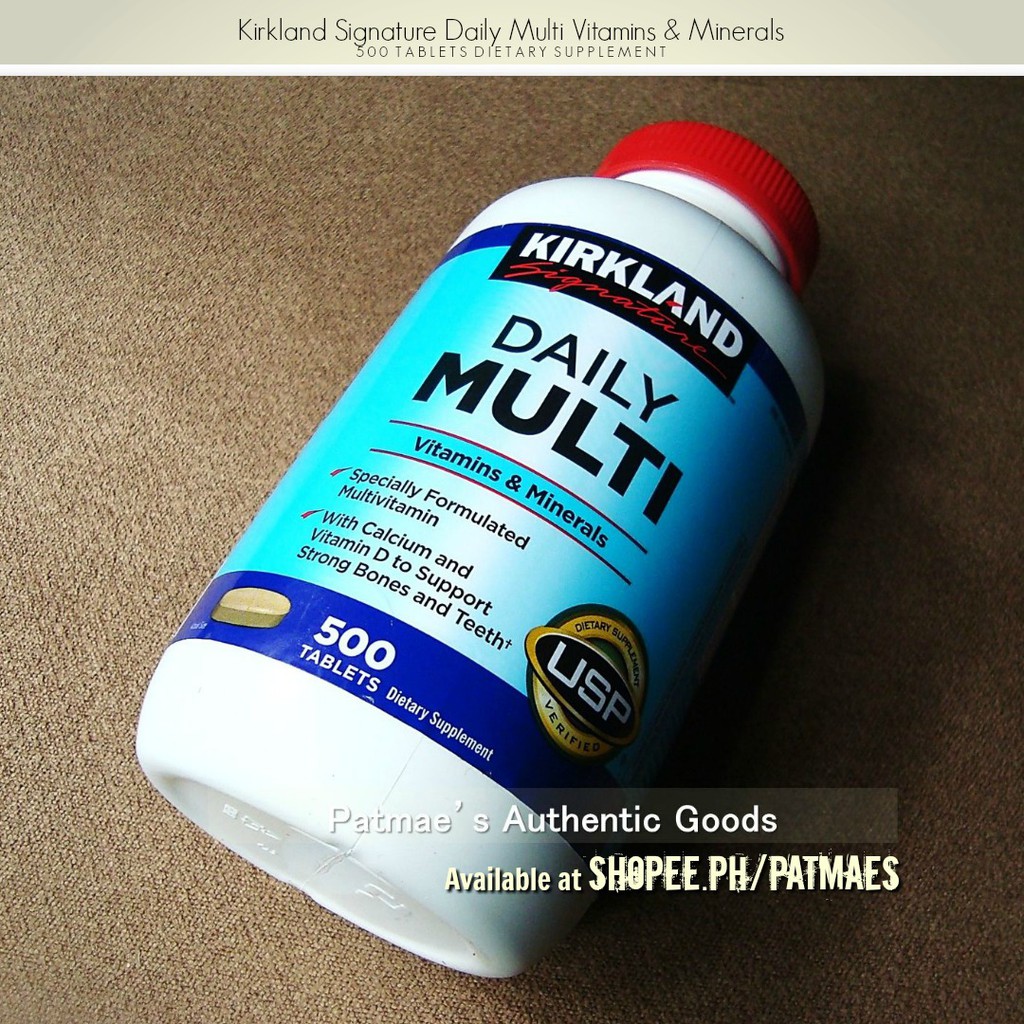 Kirkland Daily Multi Vitamins & Minerals 500 Tabs Supplement Shopee Philippines