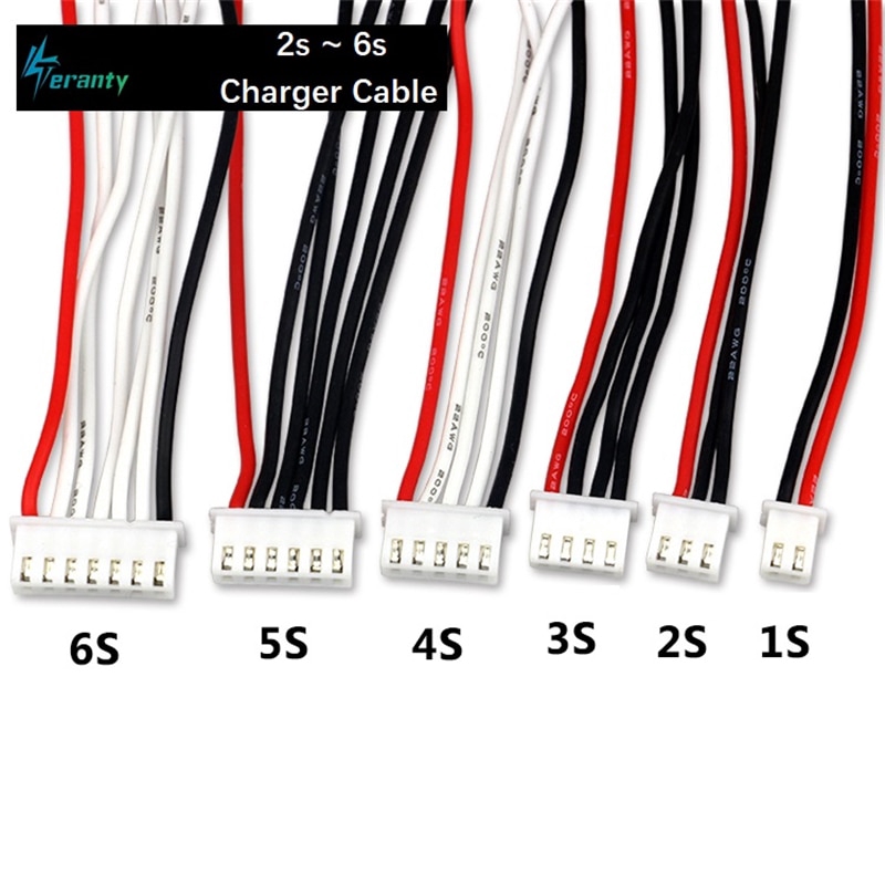 5pcs/bag Lipo Battery Wiring RC Lipo Battery Balance Charger 1s 2s 3s
