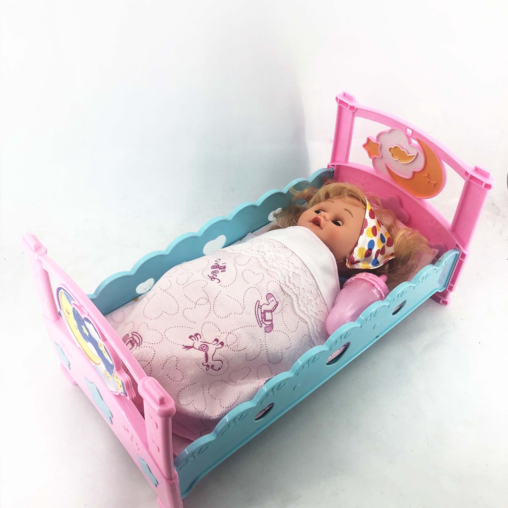 Kingtoys Baby alive with Crib Diaper bottle and sound Best Quality ...