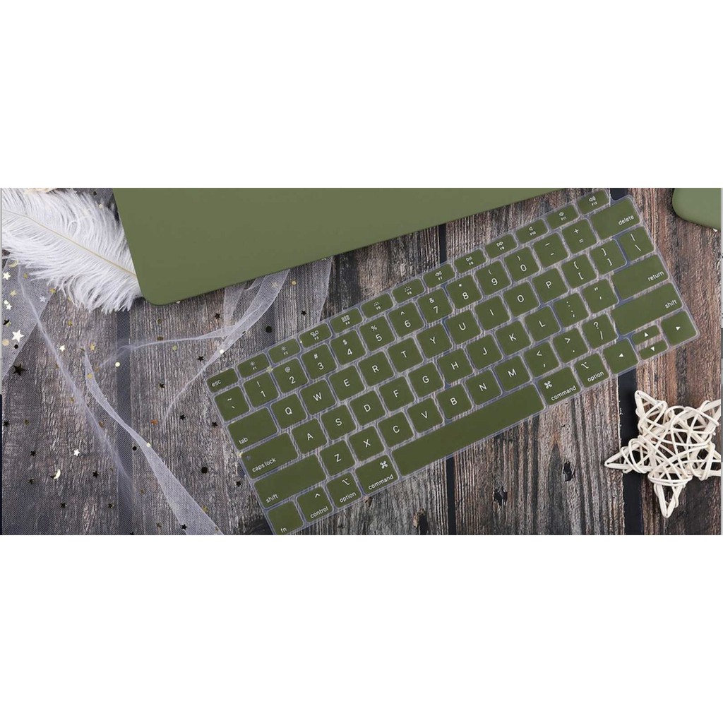 Keyboard Protector Silicon ARMY GREEN Keyboard Cover for Macbook (US