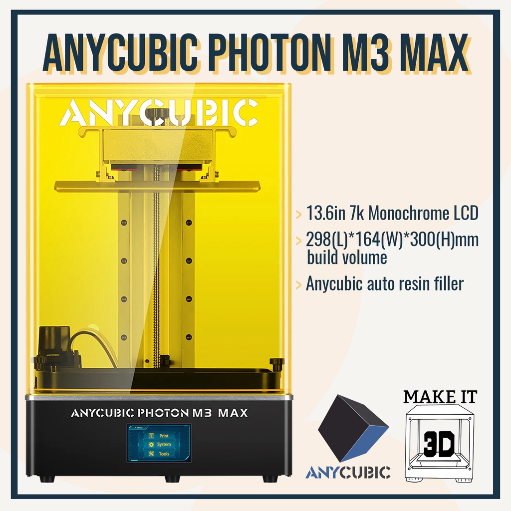 Anycubic Photon M3 Max 7k - Fast Large Format mSLA Resin 3D Printer ...