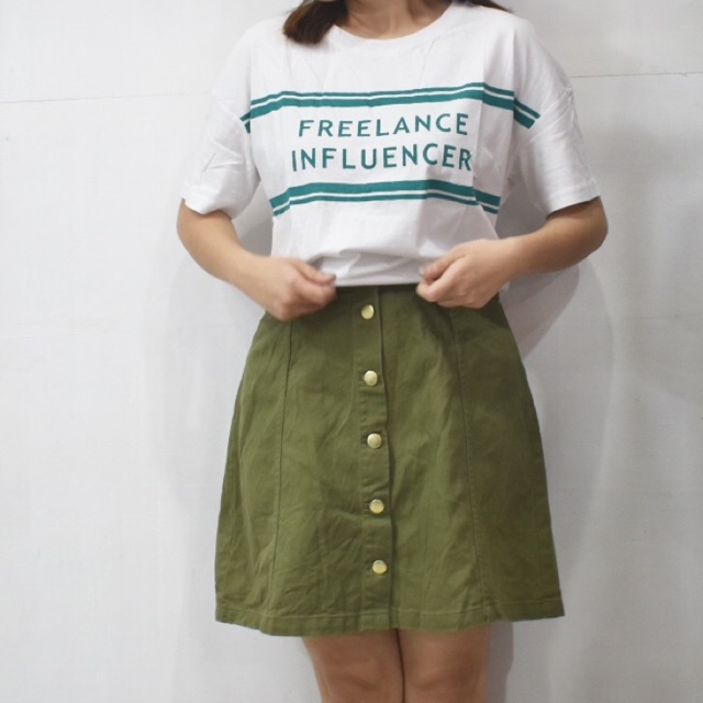 Green skirt outlet denim