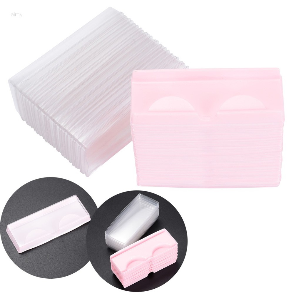 aimy 25pcs/50pcs Plastic Empty Eyelashes Storage Cases Container for ...