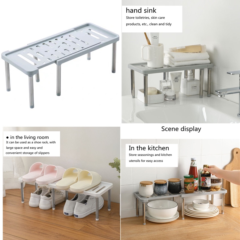 Kitchen rack Retractable MultiFunction Small Shelf Desktop Storage ...