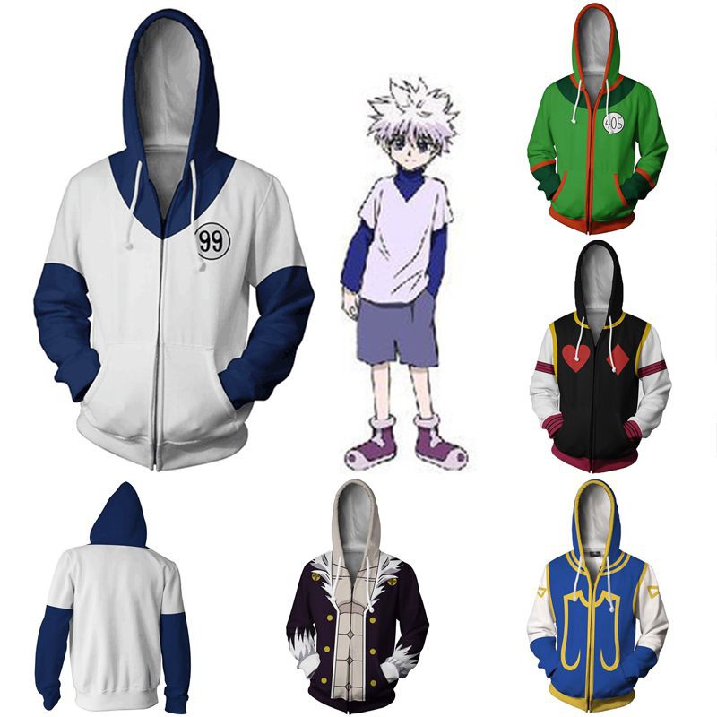 HUNTER HUNTER Hisoka Killua Zoldyck Zipper Jacket Cosplay Costume