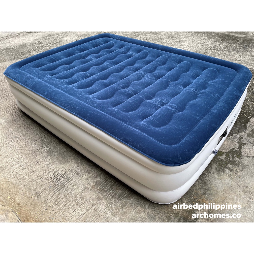 Self Inflating Thick Queen Air Bed w/ Built in Air Pump Shopee