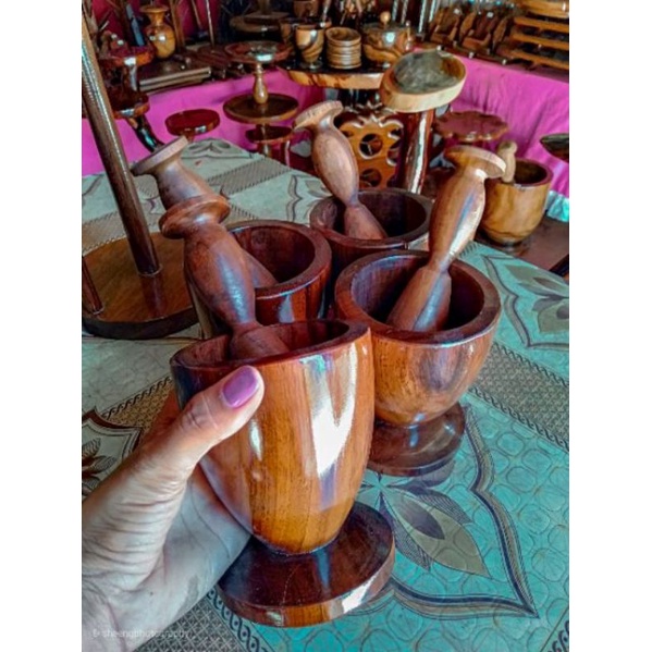 mortar and pestle4x4 (magkuno wood) | Shopee Philippines