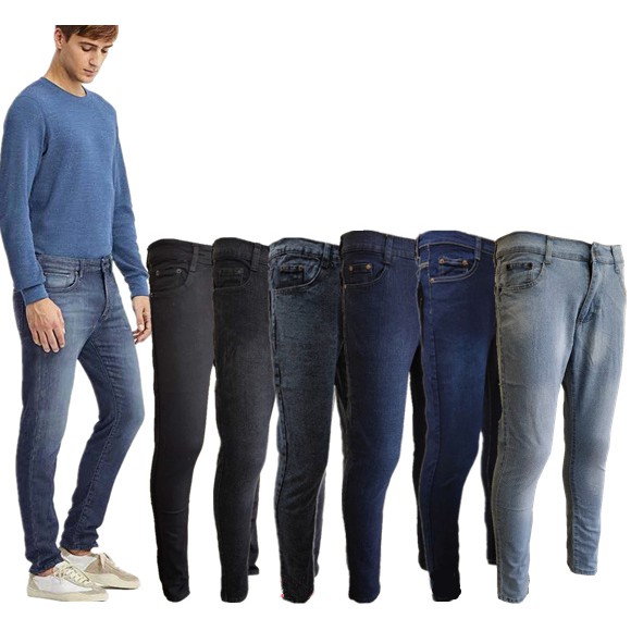 RRJ Basic Denim Pants for Men Skinny Fitting Mid Rise Trendy