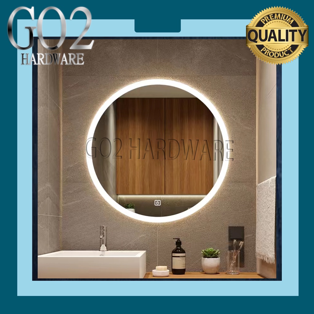 Luxurious Bathroom Mirror LED Light Mirror Touchscreen | Shopee Philippines