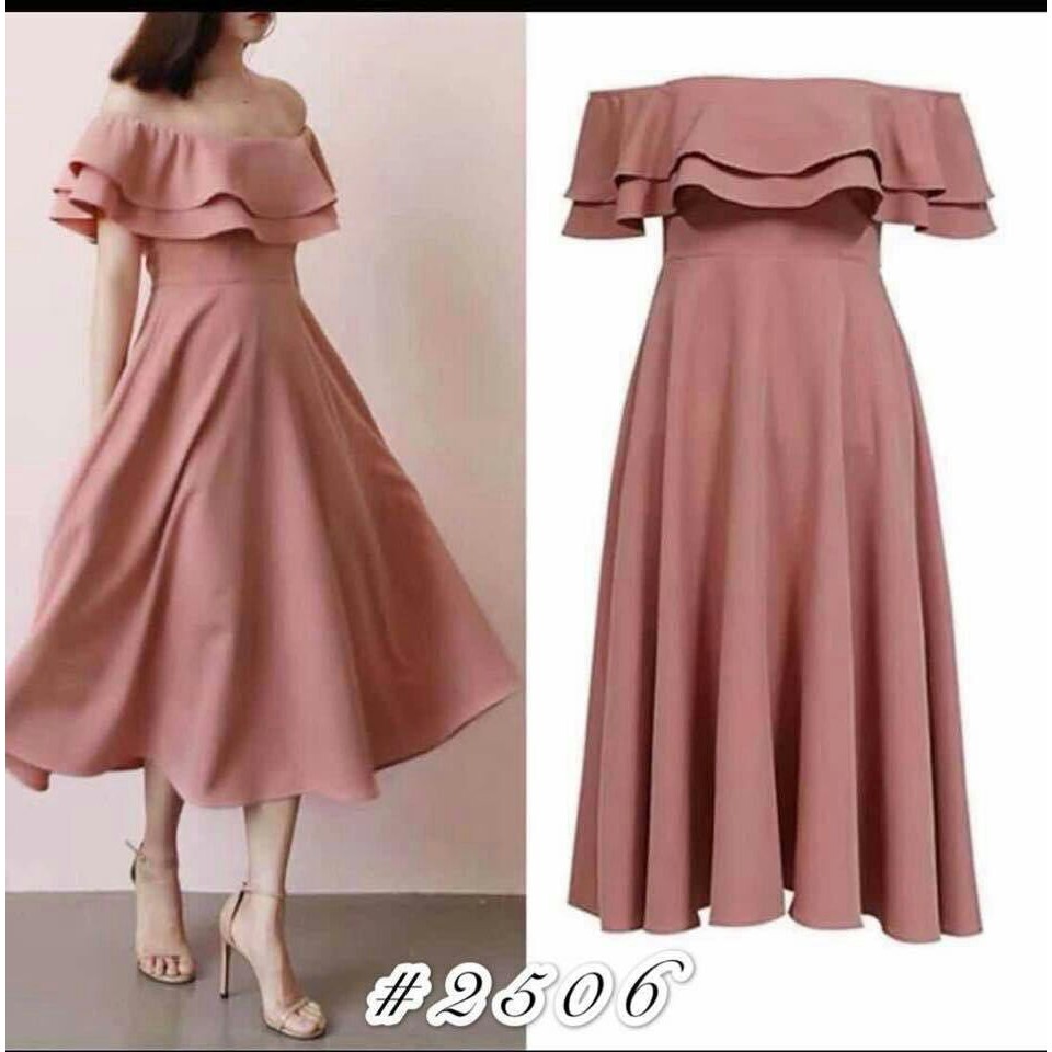 Off shoulder 2025 dress shopee