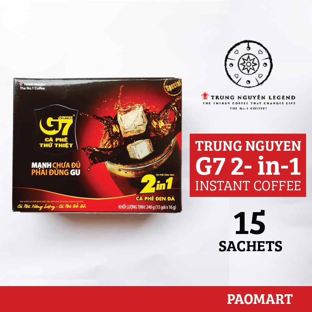 Trung Nguyen G7 Instant Coffee 2in1 from Vietnam 15 x 16g sachets Uu2