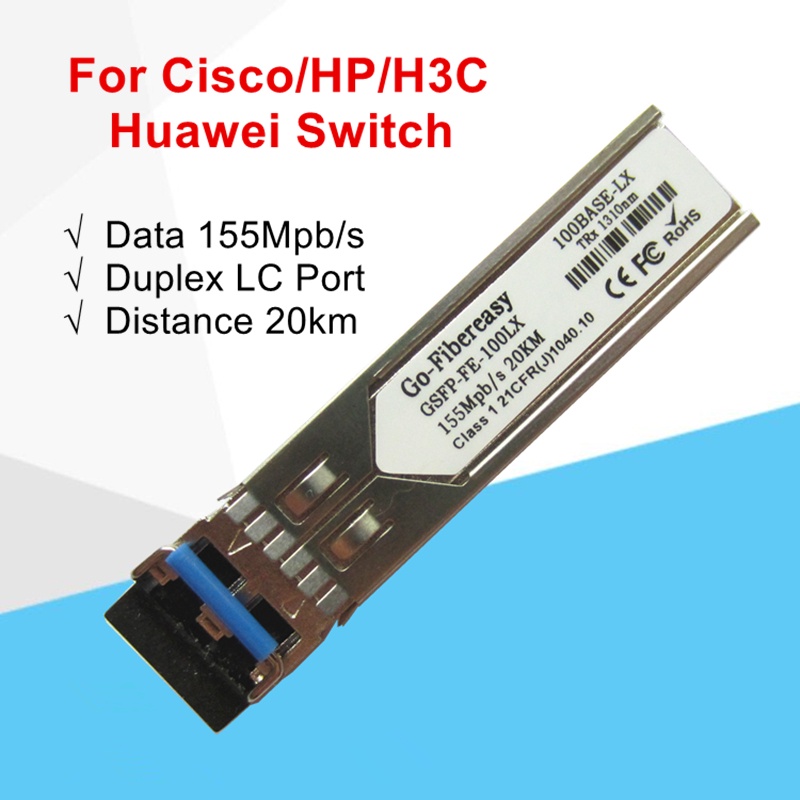 SFP Switch Module Single-mode Duplex 100Base-LX SMF 1310nm 20km LC ...