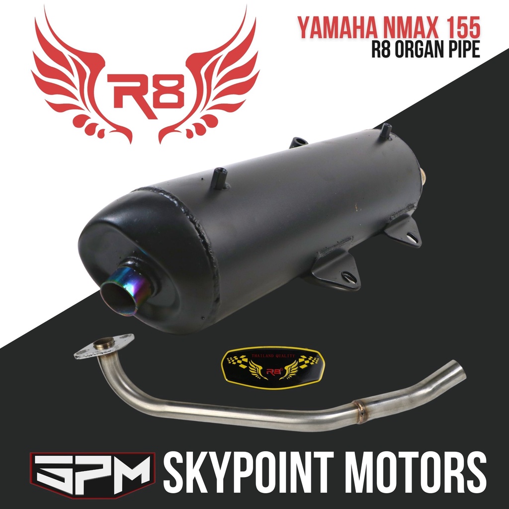 R8 Muffler with Elbow for Yamaha NMAX 155 V1 (9856-752) | Shopee ...
