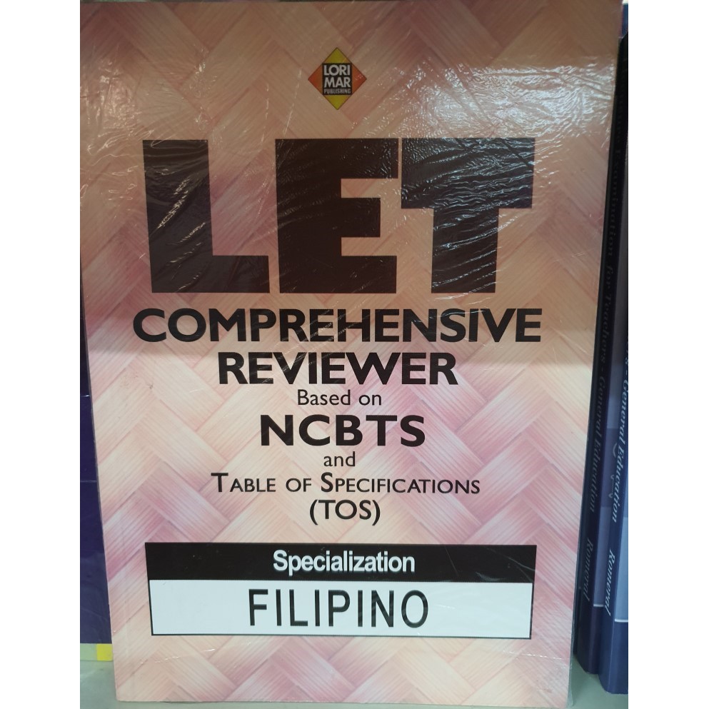 LET Comprehensive Reviewer (Specialization in Filipino) | Shopee ...