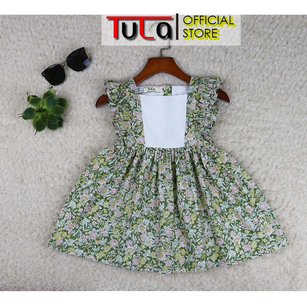 Baby Girl Dress Dress With Yellow Pink Yellow Flower Pattern So Blue Is ...