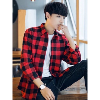 Long sleeve polo checkered red sales