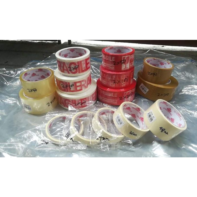 Diamond Clear Brown packaging Tape Packing Shipping Label Packaging ...