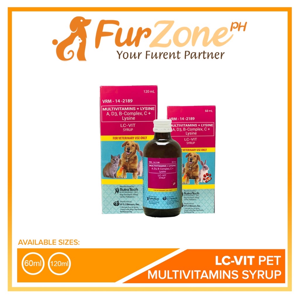 LC VIT LCVIT MULTIVITAMINS PET SYRUP FOR DOGS AND CATS 60ML 120ML