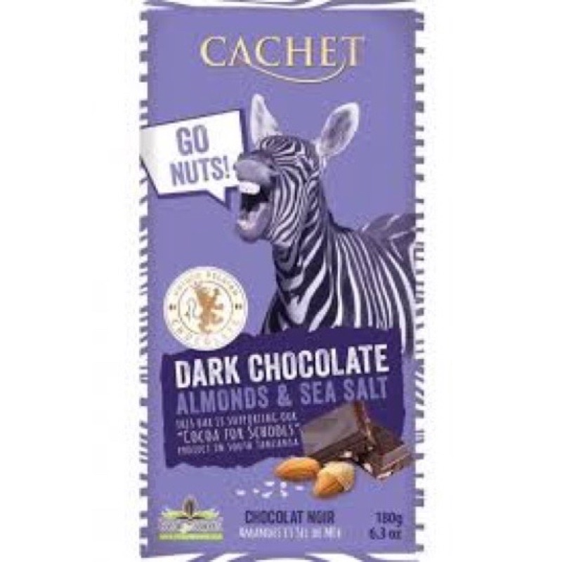 Cachet Dark / Milk Chocolate Brownie & Pretzel Bar 180g Shopee
