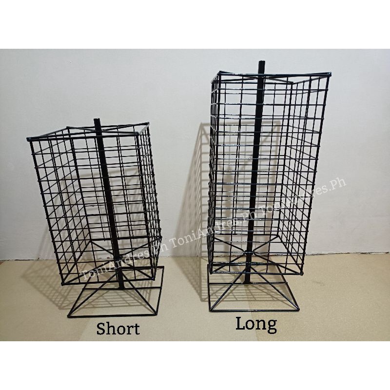 (Short/Long) Heavy Duty Revolving Metal Display Rack Standing ...