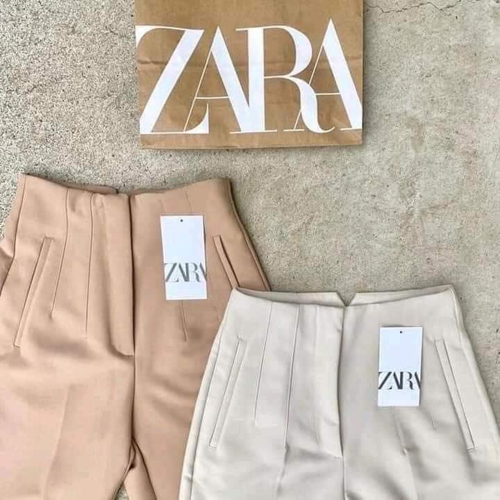 Zara high waisted pants in brown