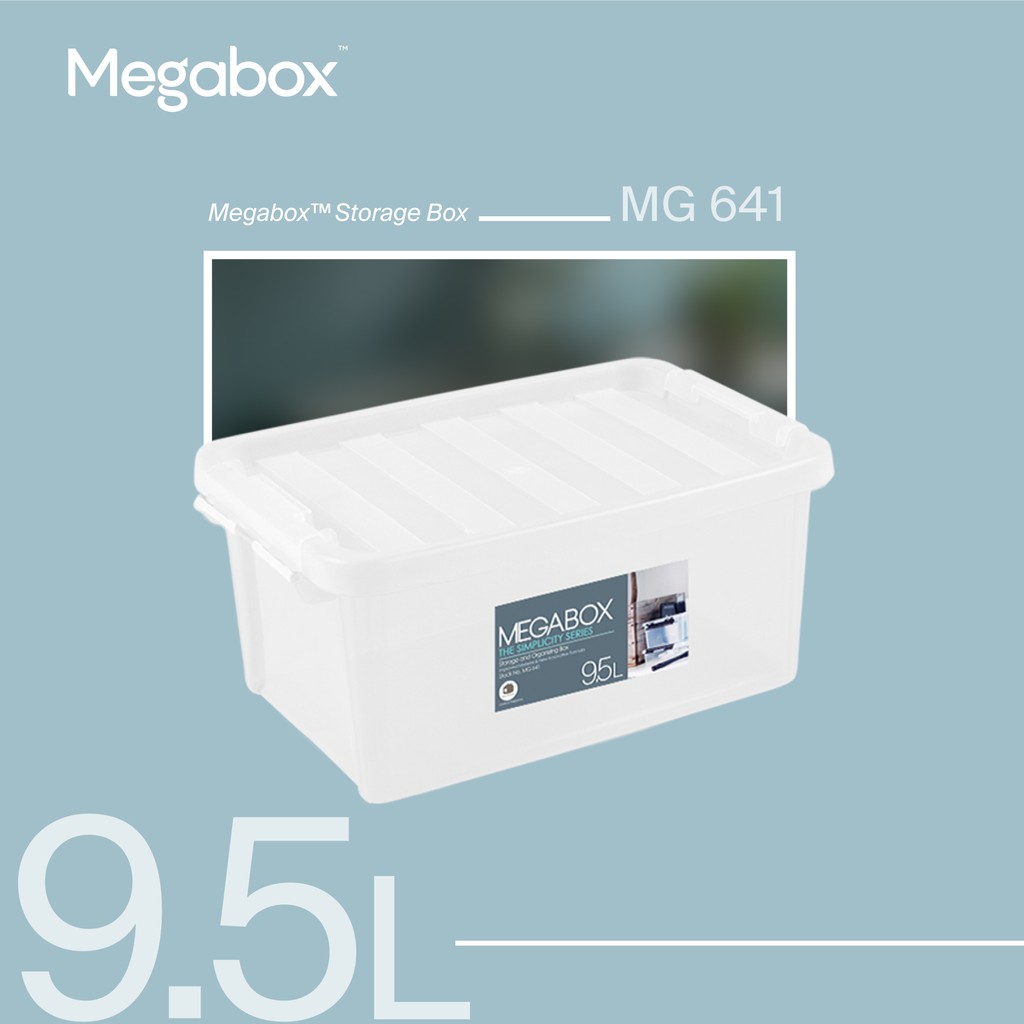 Megabox MG 641 9.5L BLACK LOCK Storage Box (Bundle of 3) | Shopee ...