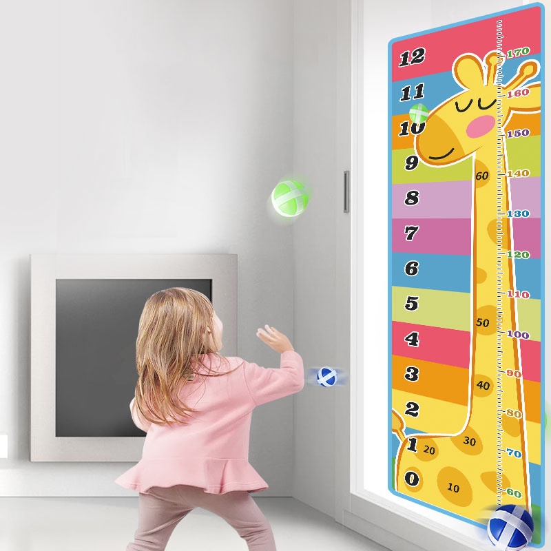 Montessori Kids Learning Educational Eye Chart Height Ruler Toys Child ...