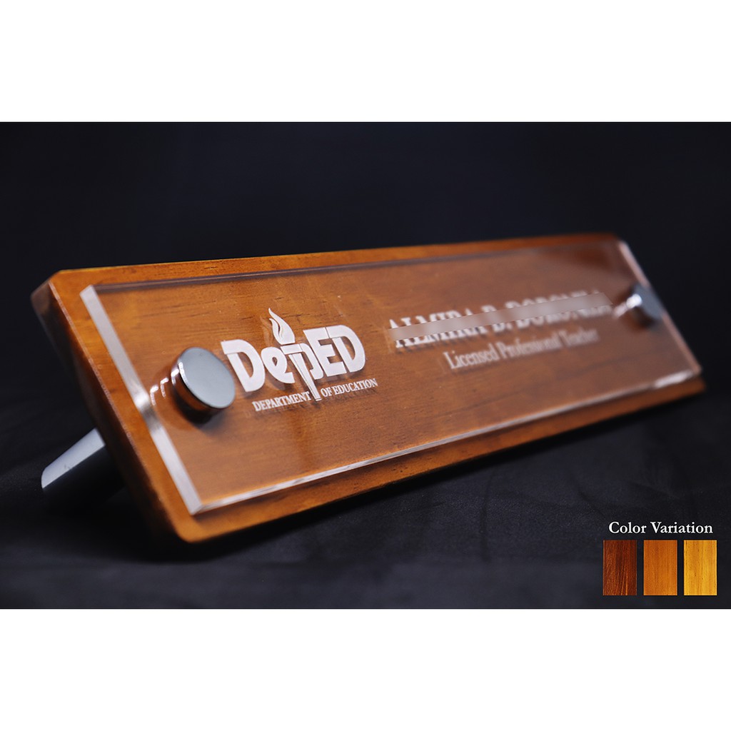 Modern Wooden Table Name Plate Shopee Philippines