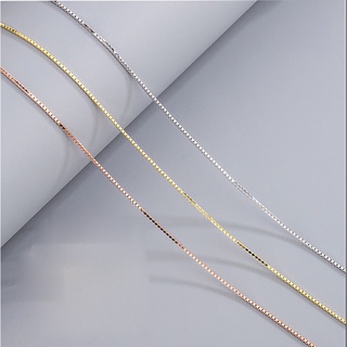 Silver Reflections 24K Gold Over Brass 18-24 Box Chain Necklace, One Size , No Color Family