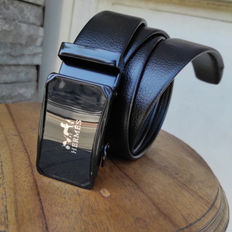 Men's Synthetic Leather Belt Imported Men's Belts Rail Buckle