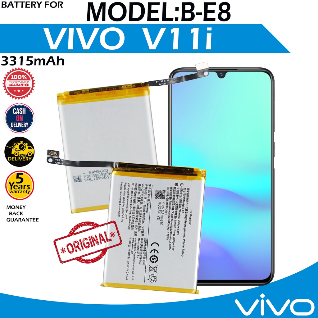 Original Vivo V11 V11i 1806 V1813T V1813A Battery Model B-E8 High ...