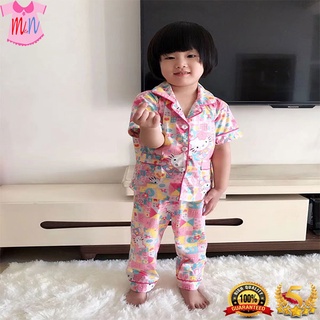 Kids polo pajama set girl terno 2 to 8years old Cotton polo korean style good quality Shopee Philippines