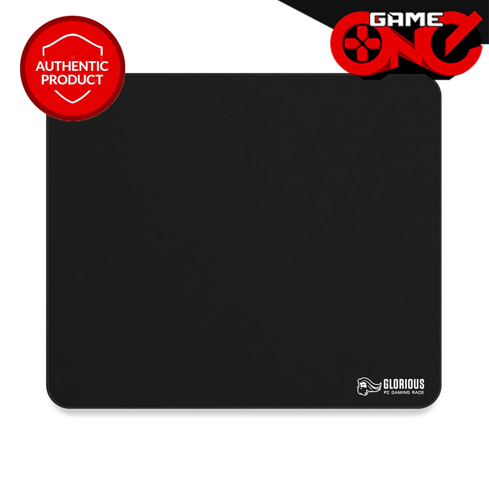 Glorious Large Gaming Mouse Mat/Pad Stitched Edges 11 x 13 [Black