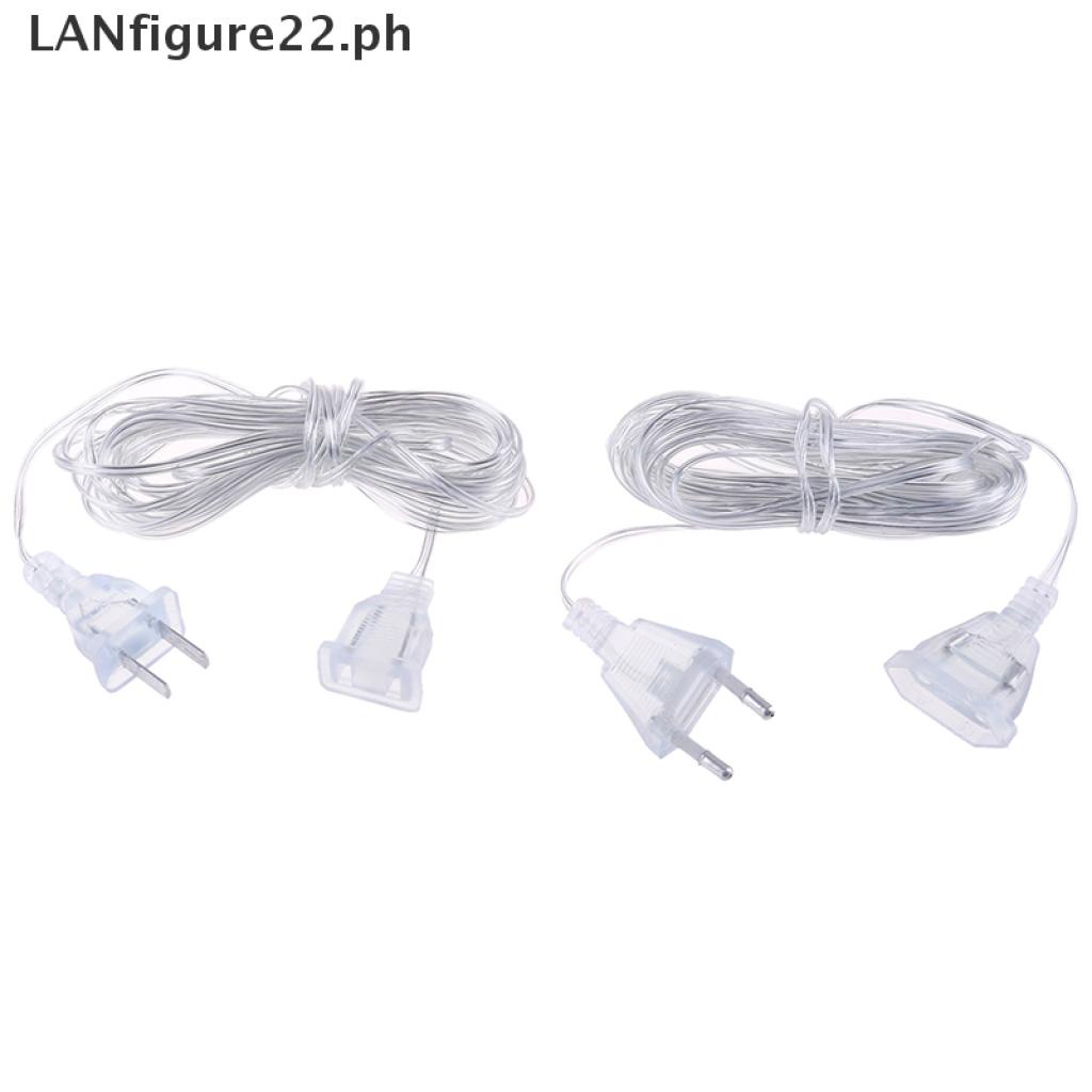 LANfigure 5m EU/UK Plug Power Christmas Extension Cable Extender Wire ...