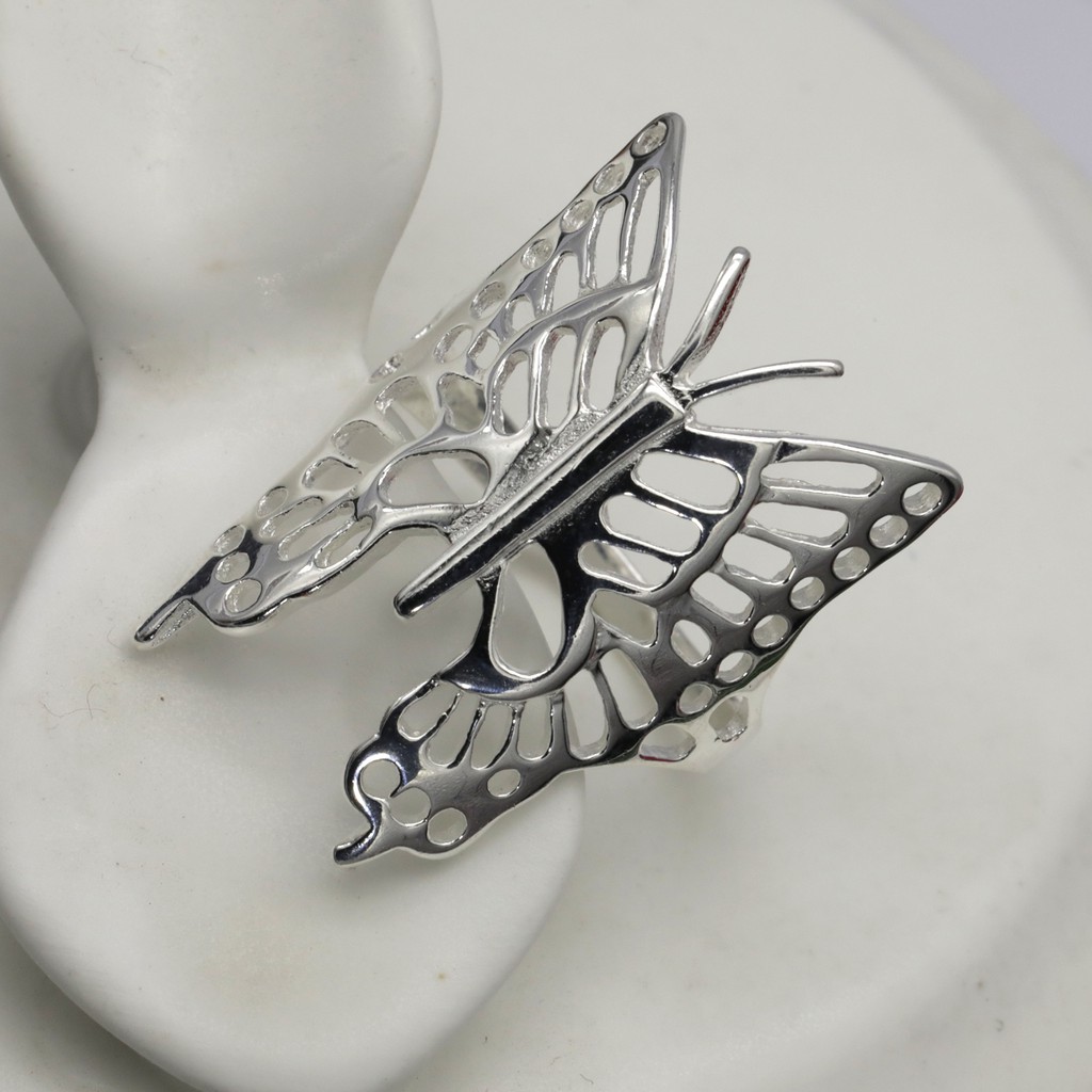 Morning Star Top Silver 92.5 Italy Japanese Style Ring RMS055 Butterfly ...