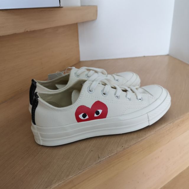 Comme des garcons outlet converse white size 6